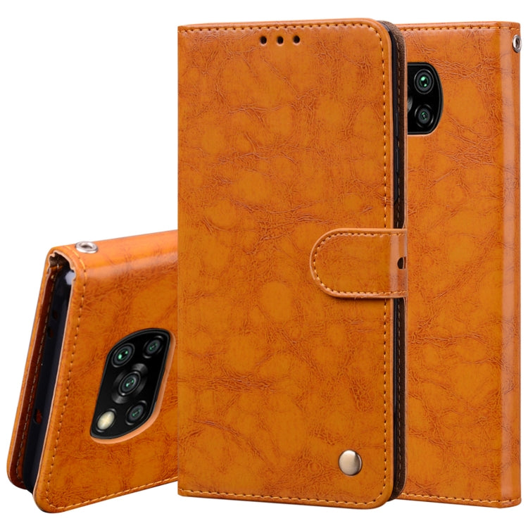 Business Style Oil Wax Texture Horizontal Flip Leather Case, with Holder & Card Slots & Wallet, For Xiaomi Redmi 9, For Xiaomi Redmi 9A, For Xiaomi Redmi 9C, For Xiaomi Poco X3 NFC
