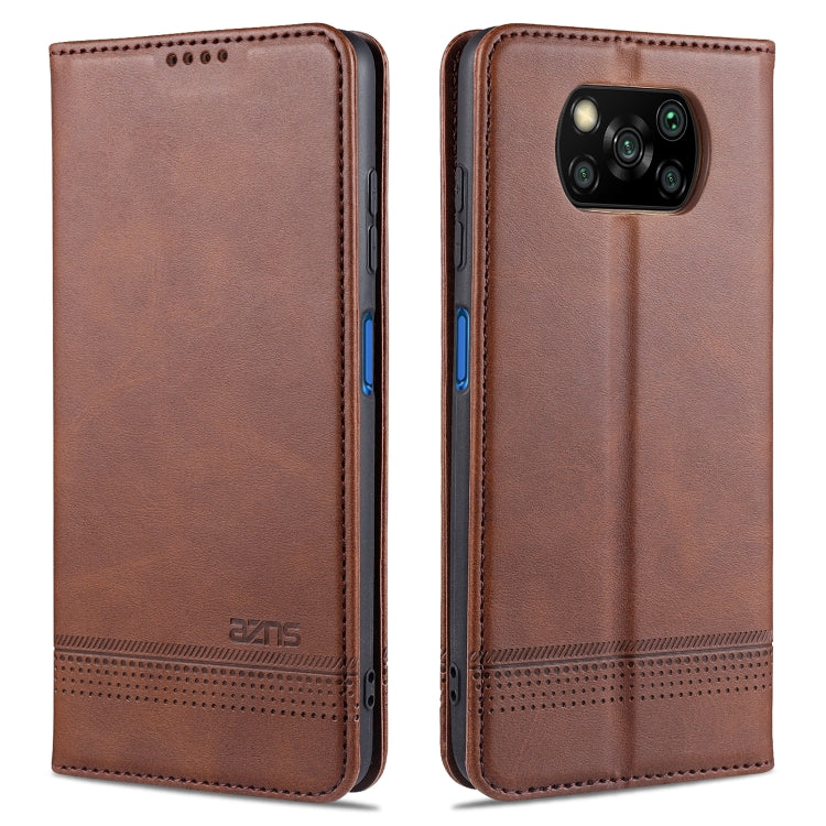 AZNS Magnetic Calf Texture Horizontal Flip Leather Case with Card Slots & Holder & Wallet, For Xiaomi Redmi 9, For Xiaomi Redmi Note 9 / 10X, For Xiaomi Mi 10 5G / 10 Pro 5G, For Xiaomi POCO X3 NFC, For Xiaomi Redmi 10X 5G                              ...