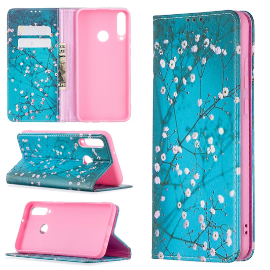 Colored Drawing Pattern Invisible Magnetic Horizontal Flip PU Leather Case with Holder & Card Slots & Wallet, For Huawei Y6p, For Huawei Y7p