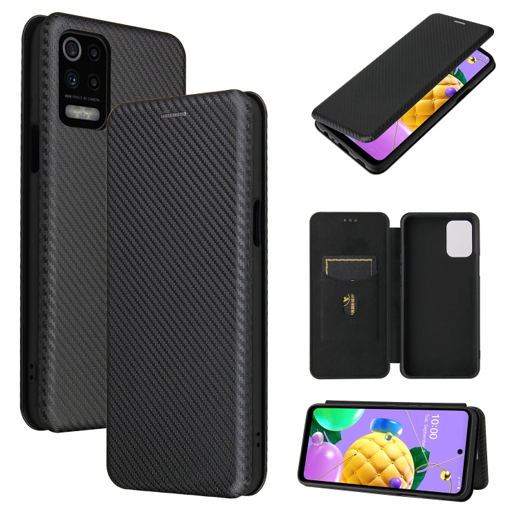 Carbon Fiber Texture Magnetic Horizontal Flip TPU + PC + PU Leather Case with Card Slot, For Huawei Mate 40, For LG K52 / K62, For vivo V20 Pro 5G, For Samsung Galaxy S21 Ultra 5G, For Motorola One 5G / Moto G 5G Plus, For Huawei Mate 40 Pro           ...