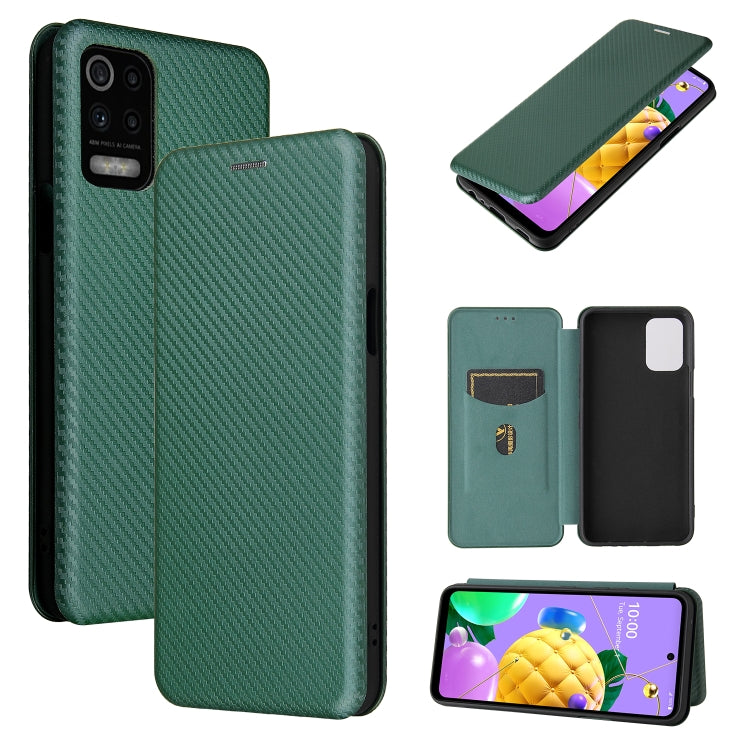 Carbon Fiber Texture Magnetic Horizontal Flip TPU + PC + PU Leather Case with Card Slot, For Huawei Mate 40, For LG K52 / K62, For vivo V20 Pro 5G, For Samsung Galaxy S21 Ultra 5G, For Motorola One 5G / Moto G 5G Plus, For Huawei Mate 40 Pro           ...