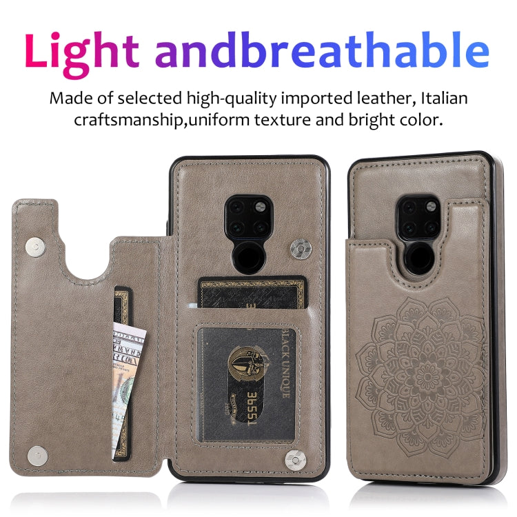 Double Buckle Mandala Pattern PU+TPU Protective Case with Card Slots & Holder & Photo Frame, For Huawei Mate 20, For Huawei Mate 20 Lite, For Huawei Mate 20 Pro, For Huawei Mate 30, For Huawei Mate 30 Pro, For Huawei P30, For Huawei P30 Lite           ...