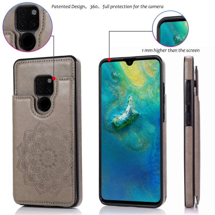 Double Buckle Mandala Pattern PU+TPU Protective Case with Card Slots & Holder & Photo Frame, For Huawei Mate 20, For Huawei Mate 20 Lite, For Huawei Mate 20 Pro, For Huawei Mate 30, For Huawei Mate 30 Pro, For Huawei P30, For Huawei P30 Lite           ...