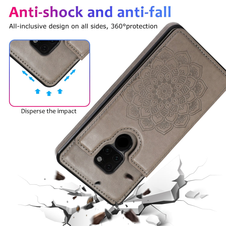 Double Buckle Mandala Pattern PU+TPU Protective Case with Card Slots & Holder & Photo Frame, For Huawei Mate 20, For Huawei Mate 20 Lite, For Huawei Mate 20 Pro, For Huawei Mate 30, For Huawei Mate 30 Pro, For Huawei P30, For Huawei P30 Lite           ...