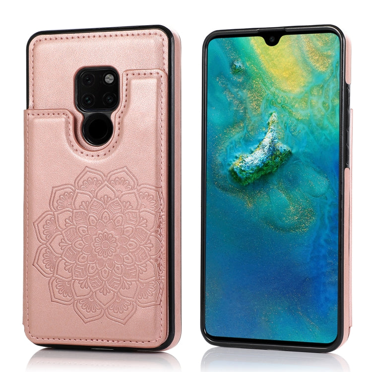 Double Buckle Mandala Pattern PU+TPU Protective Case with Card Slots & Holder & Photo Frame, For Huawei Mate 20, For Huawei Mate 20 Lite, For Huawei Mate 20 Pro, For Huawei Mate 30, For Huawei Mate 30 Pro, For Huawei P30, For Huawei P30 Lite           ...