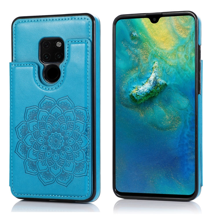 Double Buckle Mandala Pattern PU+TPU Protective Case with Card Slots & Holder & Photo Frame, For Huawei Mate 20, For Huawei Mate 20 Lite, For Huawei Mate 20 Pro, For Huawei Mate 30, For Huawei Mate 30 Pro, For Huawei P30, For Huawei P30 Lite           ...