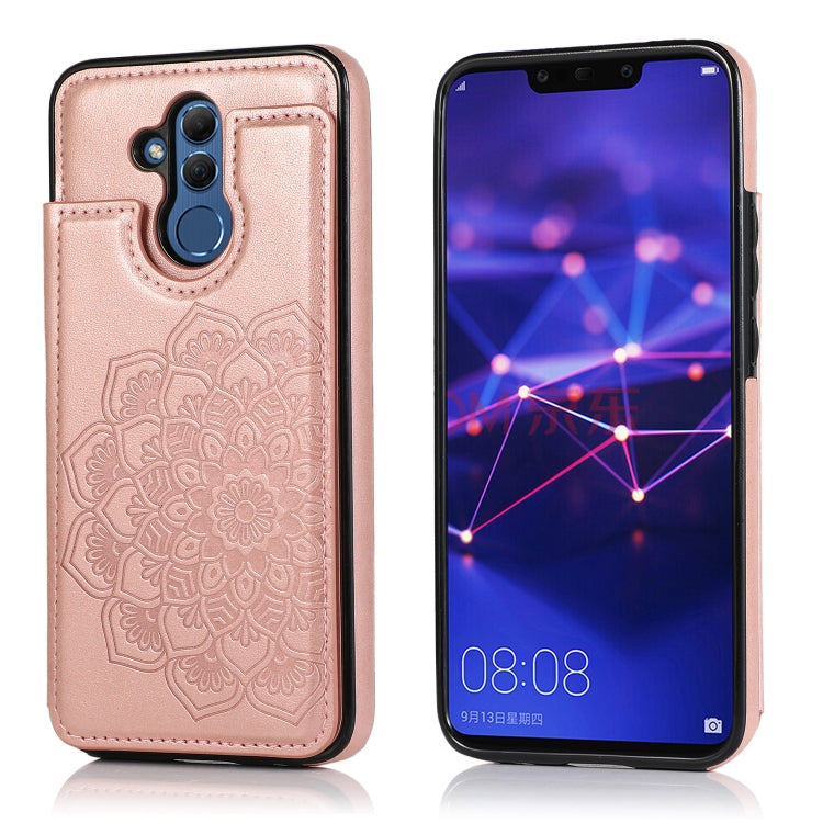 Double Buckle Mandala Pattern PU+TPU Protective Case with Card Slots & Holder & Photo Frame, For Huawei Mate 20, For Huawei Mate 20 Lite, For Huawei Mate 20 Pro, For Huawei Mate 30, For Huawei Mate 30 Pro, For Huawei P30, For Huawei P30 Lite           ...