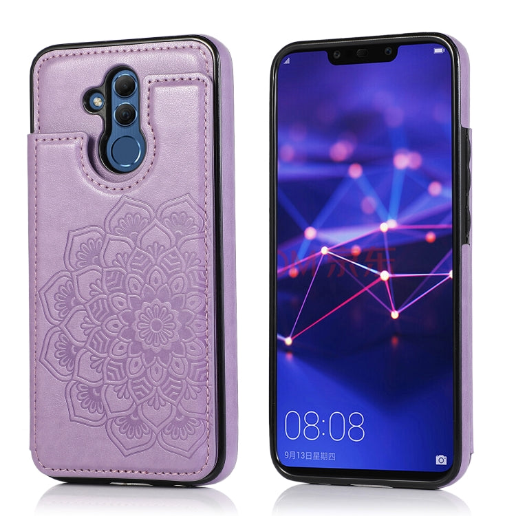 Double Buckle Mandala Pattern PU+TPU Protective Case with Card Slots & Holder & Photo Frame, For Huawei Mate 20, For Huawei Mate 20 Lite, For Huawei Mate 20 Pro, For Huawei Mate 30, For Huawei Mate 30 Pro, For Huawei P30, For Huawei P30 Lite           ...