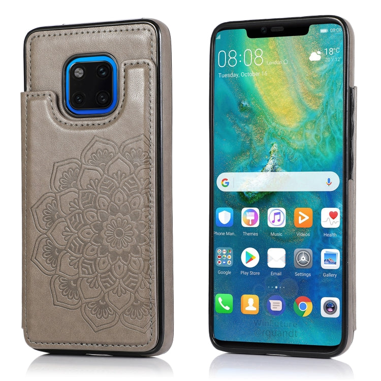 Double Buckle Mandala Pattern PU+TPU Protective Case with Card Slots & Holder & Photo Frame, For Huawei Mate 20, For Huawei Mate 20 Lite, For Huawei Mate 20 Pro, For Huawei Mate 30, For Huawei Mate 30 Pro, For Huawei P30, For Huawei P30 Lite           ...