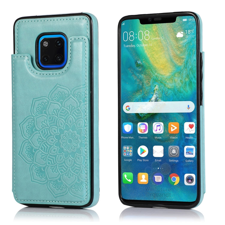 Double Buckle Mandala Pattern PU+TPU Protective Case with Card Slots & Holder & Photo Frame, For Huawei Mate 20, For Huawei Mate 20 Lite, For Huawei Mate 20 Pro, For Huawei Mate 30, For Huawei Mate 30 Pro, For Huawei P30, For Huawei P30 Lite           ...