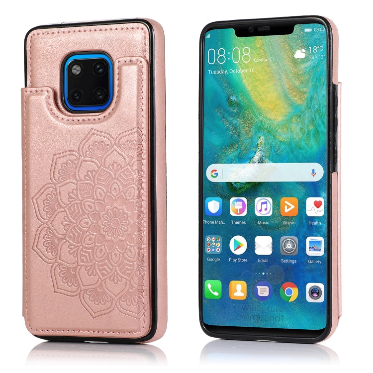 Double Buckle Mandala Pattern PU+TPU Protective Case with Card Slots & Holder & Photo Frame, For Huawei Mate 20, For Huawei Mate 20 Lite, For Huawei Mate 20 Pro, For Huawei Mate 30, For Huawei Mate 30 Pro, For Huawei P30, For Huawei P30 Lite           ...