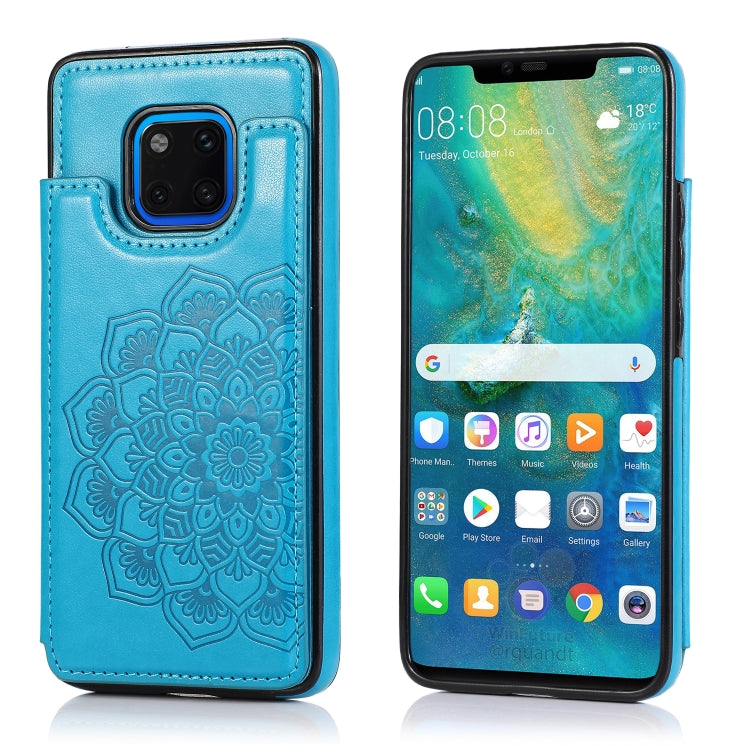 Double Buckle Mandala Pattern PU+TPU Protective Case with Card Slots & Holder & Photo Frame, For Huawei Mate 20, For Huawei Mate 20 Lite, For Huawei Mate 20 Pro, For Huawei Mate 30, For Huawei Mate 30 Pro, For Huawei P30, For Huawei P30 Lite           ...