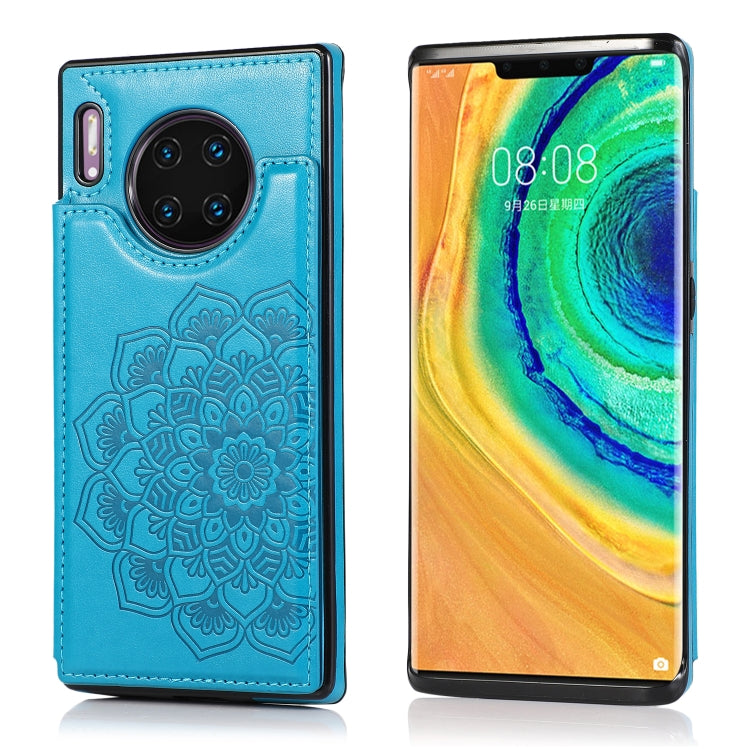Double Buckle Mandala Pattern PU+TPU Protective Case with Card Slots & Holder & Photo Frame, For Huawei Mate 20, For Huawei Mate 20 Lite, For Huawei Mate 20 Pro, For Huawei Mate 30, For Huawei Mate 30 Pro, For Huawei P30, For Huawei P30 Lite           ...