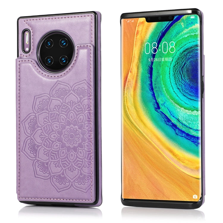 Double Buckle Mandala Pattern PU+TPU Protective Case with Card Slots & Holder & Photo Frame, For Huawei Mate 20, For Huawei Mate 20 Lite, For Huawei Mate 20 Pro, For Huawei Mate 30, For Huawei Mate 30 Pro, For Huawei P30, For Huawei P30 Lite           ...
