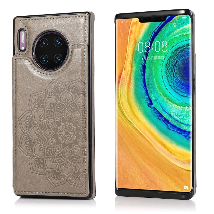 Double Buckle Mandala Pattern PU+TPU Protective Case with Card Slots & Holder & Photo Frame, For Huawei Mate 20, For Huawei Mate 20 Lite, For Huawei Mate 20 Pro, For Huawei Mate 30, For Huawei Mate 30 Pro, For Huawei P30, For Huawei P30 Lite           ...