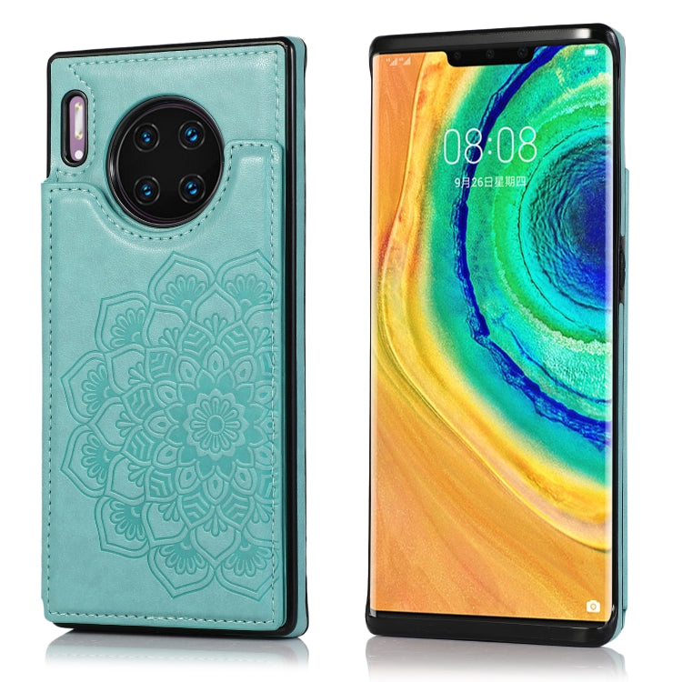 Double Buckle Mandala Pattern PU+TPU Protective Case with Card Slots & Holder & Photo Frame, For Huawei Mate 20, For Huawei Mate 20 Lite, For Huawei Mate 20 Pro, For Huawei Mate 30, For Huawei Mate 30 Pro, For Huawei P30, For Huawei P30 Lite           ...