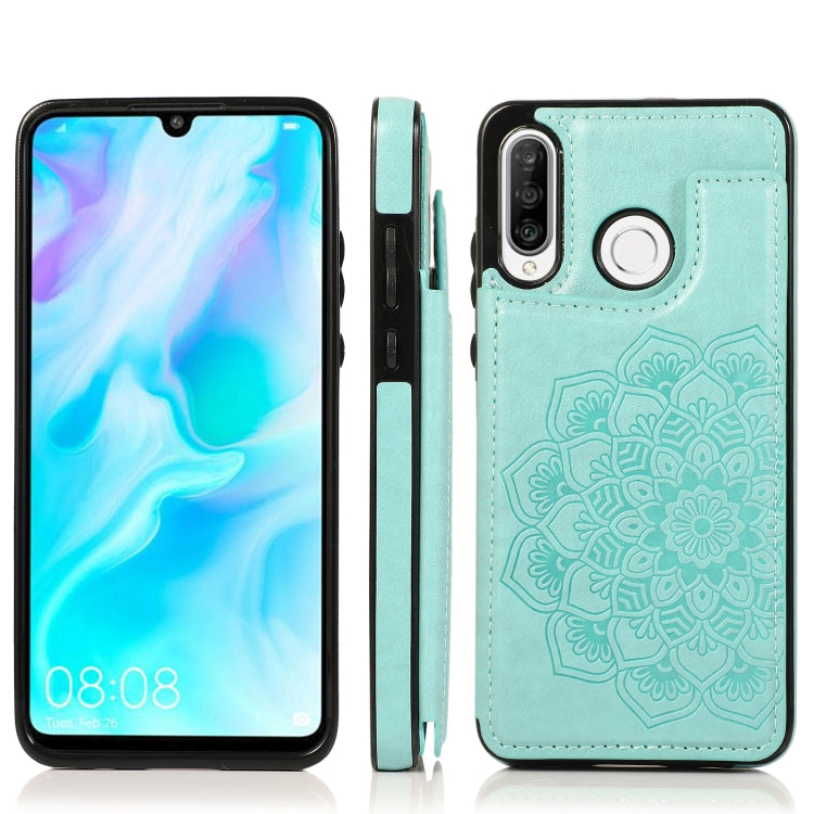 Double Buckle Mandala Pattern PU+TPU Protective Case with Card Slots & Holder & Photo Frame, For Huawei Mate 20, For Huawei Mate 20 Lite, For Huawei Mate 20 Pro, For Huawei Mate 30, For Huawei Mate 30 Pro, For Huawei P30, For Huawei P30 Lite           ...