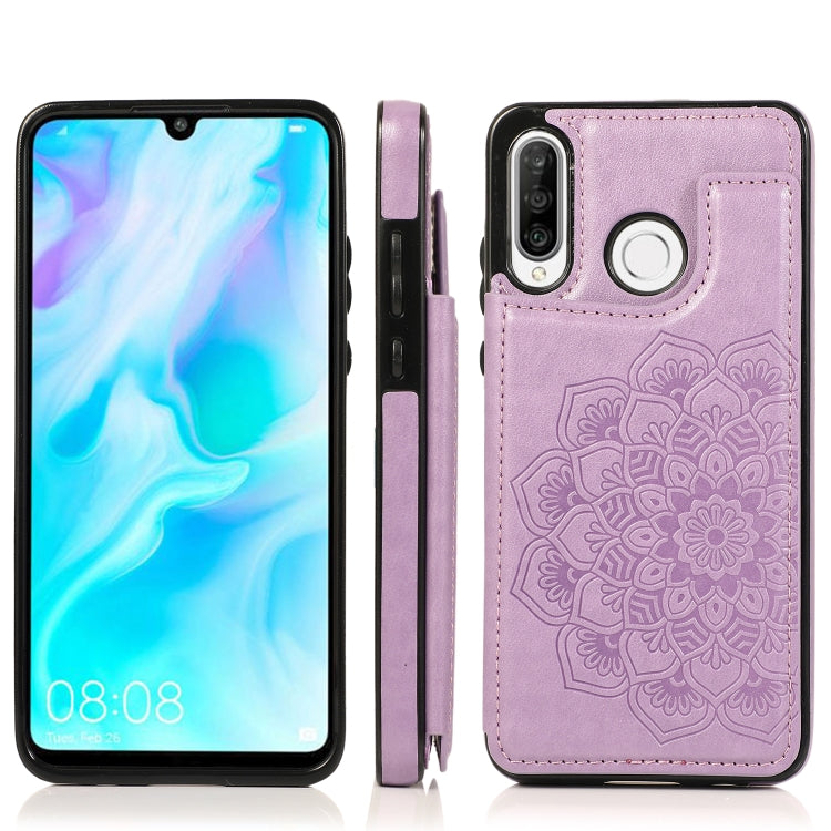 Double Buckle Mandala Pattern PU+TPU Protective Case with Card Slots & Holder & Photo Frame, For Huawei Mate 20, For Huawei Mate 20 Lite, For Huawei Mate 20 Pro, For Huawei Mate 30, For Huawei Mate 30 Pro, For Huawei P30, For Huawei P30 Lite           ...