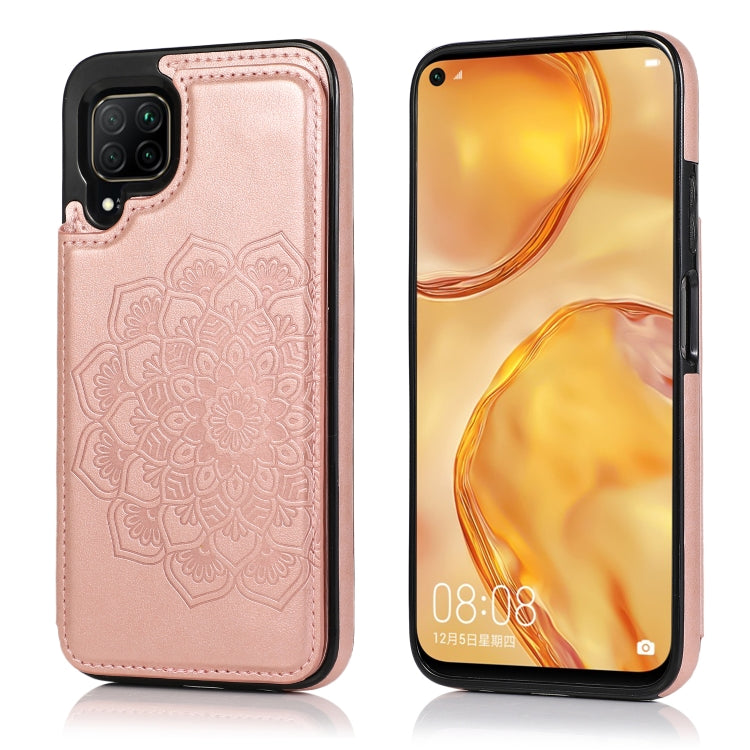 Double Buckle Mandala Pattern PU+TPU Protective Case with Card Slots & Holder & Photo Frame, For Huawei Mate 20, For Huawei Mate 20 Lite, For Huawei Mate 20 Pro, For Huawei Mate 30, For Huawei Mate 30 Pro, For Huawei P30, For Huawei P30 Lite           ...
