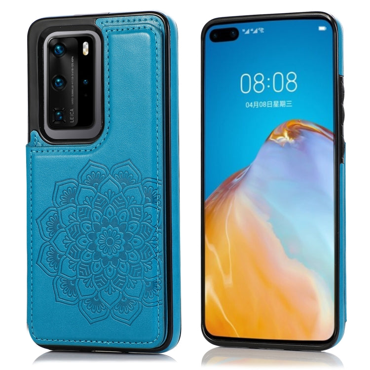 Double Buckle Mandala Pattern PU+TPU Protective Case with Card Slots & Holder & Photo Frame, For Huawei Mate 20, For Huawei Mate 20 Lite, For Huawei Mate 20 Pro, For Huawei Mate 30, For Huawei Mate 30 Pro, For Huawei P30, For Huawei P30 Lite           ...