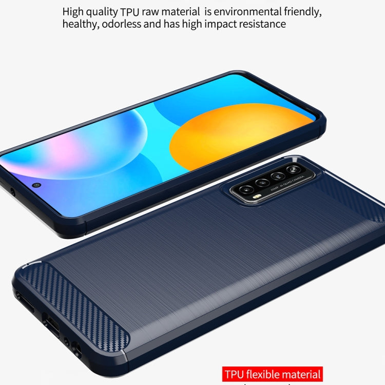 Brushed Texture Carbon Fiber TPU Case, For Huawei P Smart 2021, For Huawei Honor 30S, For Huawei Mate 40 Pro, For Huawei Mate 40, For Huawei Honor 9X Lite