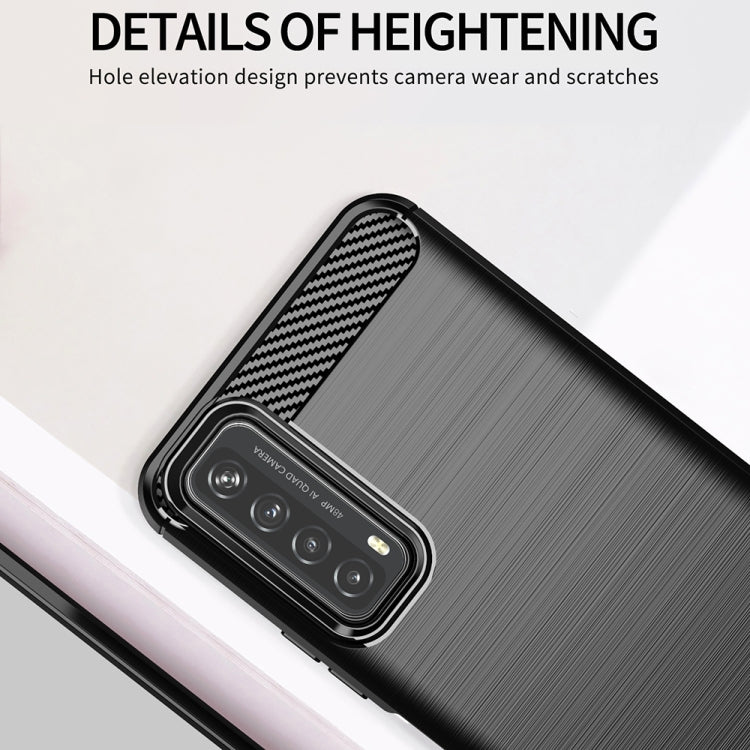 Brushed Texture Carbon Fiber TPU Case, For Huawei P Smart 2021, For Huawei Honor 30S, For Huawei Mate 40 Pro, For Huawei Mate 40, For Huawei Honor 9X Lite