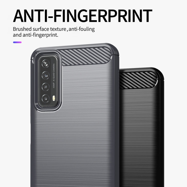 Brushed Texture Carbon Fiber TPU Case, For Huawei P Smart 2021, For Huawei Honor 30S, For Huawei Mate 40 Pro, For Huawei Mate 40, For Huawei Honor 9X Lite