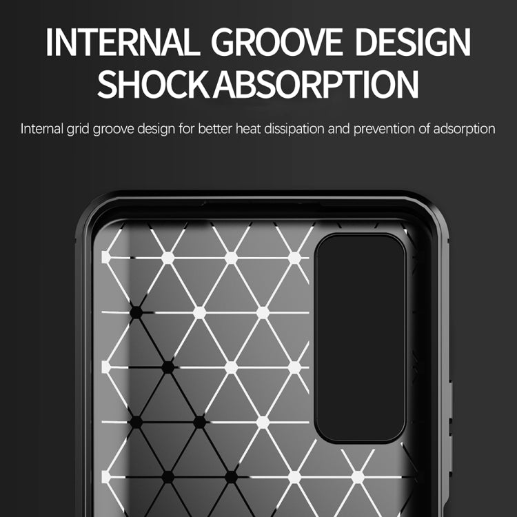 Brushed Texture Carbon Fiber TPU Case, For Huawei P Smart 2021, For Huawei Honor 30S, For Huawei Mate 40 Pro, For Huawei Mate 40, For Huawei Honor 9X Lite