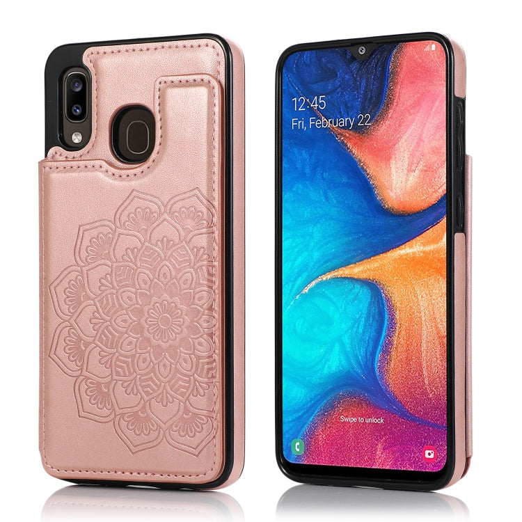 Double Buckle Mandala Pattern PU+TPU Protective Case with Card Slots & Holder & Photo Frame, For Samsung Galaxy A10e / A20e, For Samsung Galaxy A20 / A30, For Samsung Galaxy A50 / A50s, For Samsung Galaxy A51, For Samsung Galaxy A70                    ...