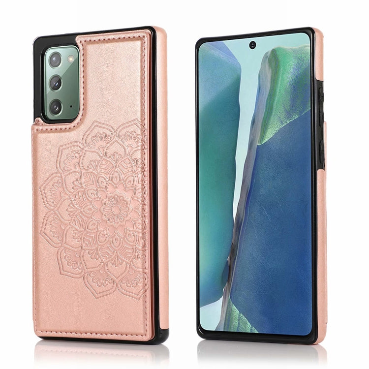 Double Buckle Mandala Pattern PU+TPU Protective Case with Card Slots & Holder & Photo Frame, For Samsung Galaxy Note20, For Samsung Galaxy S9, For Samsung Galaxy S9 Plus, For Samsung Galaxy S10, For Samsung Galaxy S10 Plus, For Samsung Galaxy S20      ...