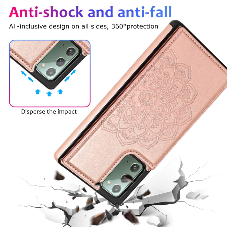 Double Buckle Mandala Pattern PU+TPU Protective Case with Card Slots & Holder & Photo Frame, For Samsung Galaxy Note20, For Samsung Galaxy S9, For Samsung Galaxy S9 Plus, For Samsung Galaxy S10, For Samsung Galaxy S10 Plus, For Samsung Galaxy S20      ...