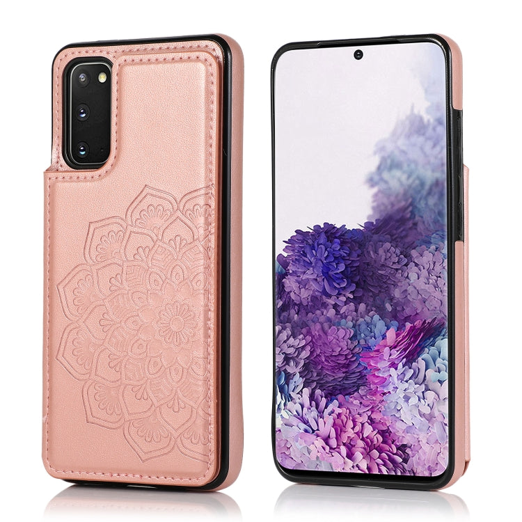 Double Buckle Mandala Pattern PU+TPU Protective Case with Card Slots & Holder & Photo Frame, For Samsung Galaxy Note20, For Samsung Galaxy S9, For Samsung Galaxy S9 Plus, For Samsung Galaxy S10, For Samsung Galaxy S10 Plus, For Samsung Galaxy S20      ...
