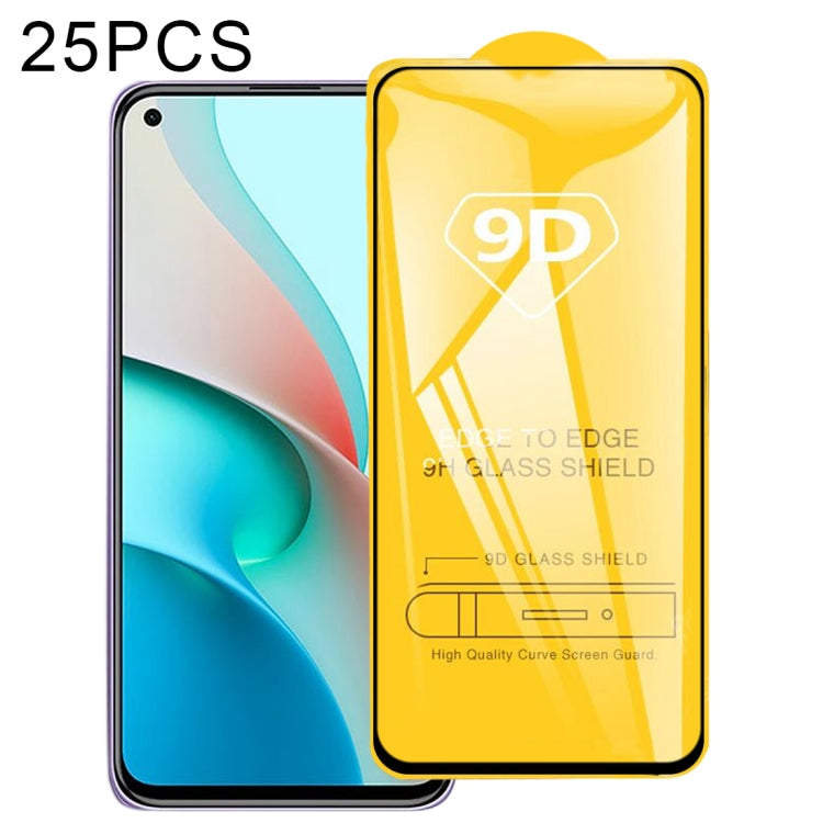 25 PCS 9D Full Glue Full Screen Tempered Glass Film, For Xiaomi Redmi Note 9 4G (25 PCS), For Xiaomi Redmi Note 9 5G (25 PCS), For Xiaomi Redmi Note 9 Pro 5G (25 PCS)