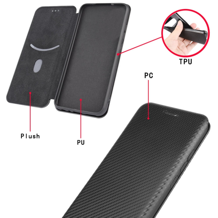 Carbon Fiber Texture Magnetic Horizontal Flip TPU + PC + PU Leather Case with Card Slot, For Huawei Y9a, For Huawei nova 8 SE, For Huawei Honor 10X Lite, For Samsung Galaxy A12 / M12, For Samsung Galaxy A32 5G, For Samsung Galaxy S30                   ...