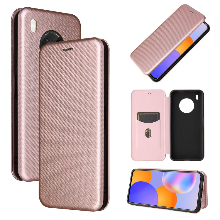 Carbon Fiber Texture Magnetic Horizontal Flip TPU + PC + PU Leather Case with Card Slot, For Huawei Y9a, For Huawei nova 8 SE, For Huawei Honor 10X Lite, For Samsung Galaxy A12 / M12, For Samsung Galaxy A32 5G, For Samsung Galaxy S30                   ...