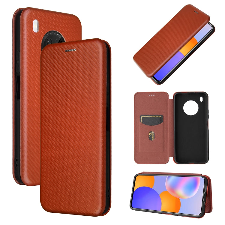 Carbon Fiber Texture Magnetic Horizontal Flip TPU + PC + PU Leather Case with Card Slot, For Huawei Y9a, For Huawei nova 8 SE, For Huawei Honor 10X Lite, For Samsung Galaxy A12 / M12, For Samsung Galaxy A32 5G, For Samsung Galaxy S30                   ...