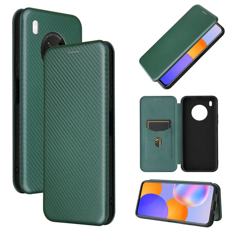 Carbon Fiber Texture Magnetic Horizontal Flip TPU + PC + PU Leather Case with Card Slot, For Huawei Y9a, For Huawei nova 8 SE, For Huawei Honor 10X Lite, For Samsung Galaxy A12 / M12, For Samsung Galaxy A32 5G, For Samsung Galaxy S30                   ...