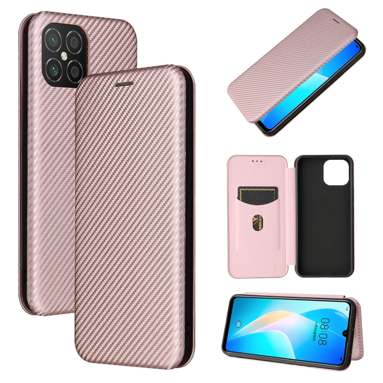 Carbon Fiber Texture Magnetic Horizontal Flip TPU + PC + PU Leather Case with Card Slot, For Huawei Y9a, For Huawei nova 8 SE, For Huawei Honor 10X Lite, For Samsung Galaxy A12 / M12, For Samsung Galaxy A32 5G, For Samsung Galaxy S30                   ...