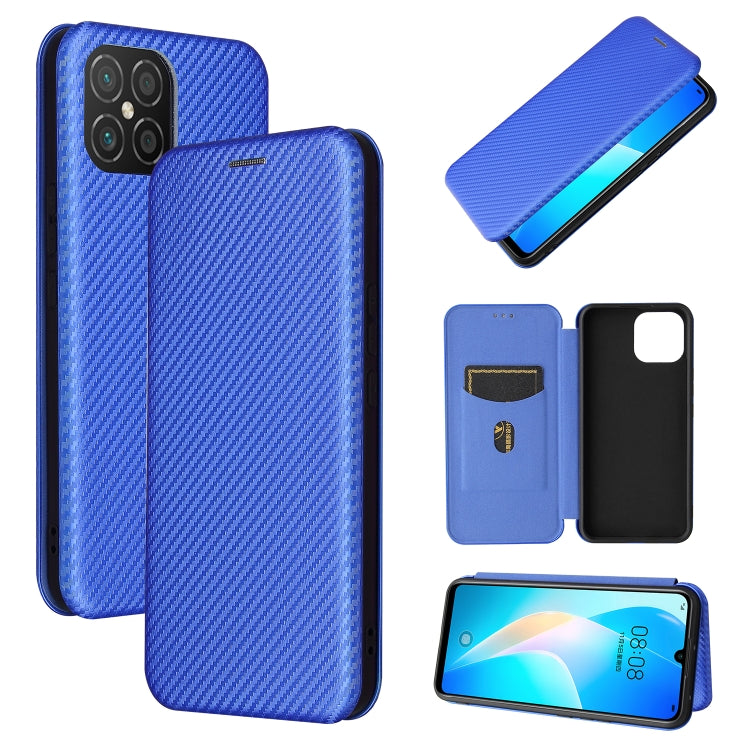 Carbon Fiber Texture Magnetic Horizontal Flip TPU + PC + PU Leather Case with Card Slot, For Huawei Y9a, For Huawei nova 8 SE, For Huawei Honor 10X Lite, For Samsung Galaxy A12 / M12, For Samsung Galaxy A32 5G, For Samsung Galaxy S30                   ...