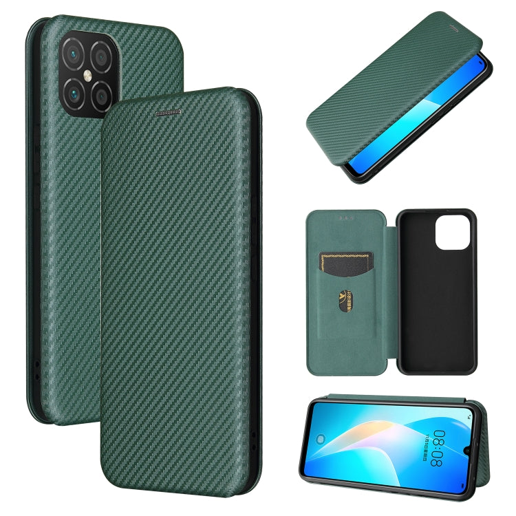 Carbon Fiber Texture Magnetic Horizontal Flip TPU + PC + PU Leather Case with Card Slot, For Huawei Y9a, For Huawei nova 8 SE, For Huawei Honor 10X Lite, For Samsung Galaxy A12 / M12, For Samsung Galaxy A32 5G, For Samsung Galaxy S30                   ...
