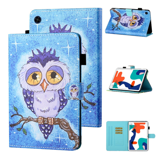 Colored Drawing Stitching Horizontal Flip Leather Case TPU Bottom Case with Holder & Card Slots & Anti-skid Strip & Pen Slot, For Huawei MatePad T 8, For Huawei Honor Pad 6 / X6 & Enjoy 2 & MatePad T10 / T10S