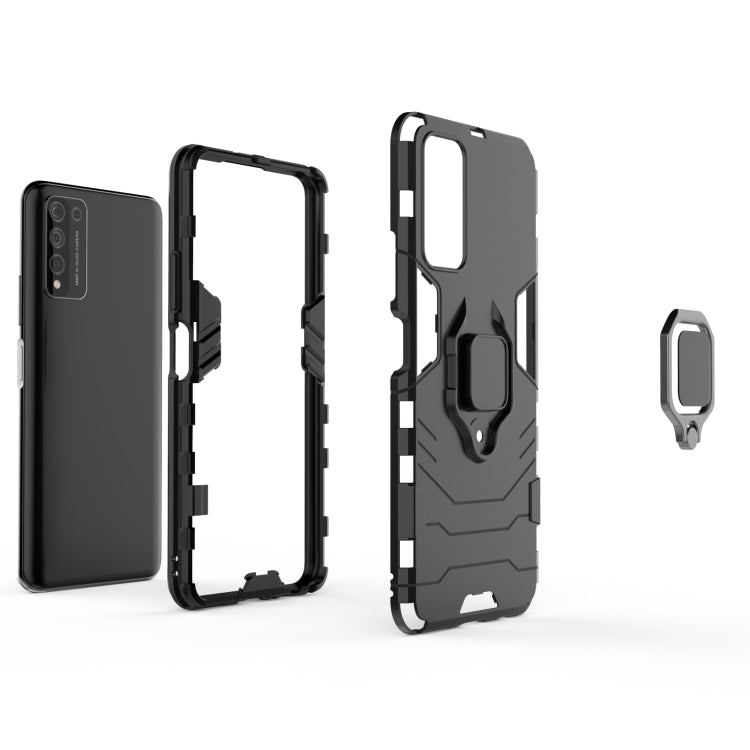 PC + TPU Shockproof Protective Case with Magnetic Ring Holder, For Huawei Honor 10X Lite
