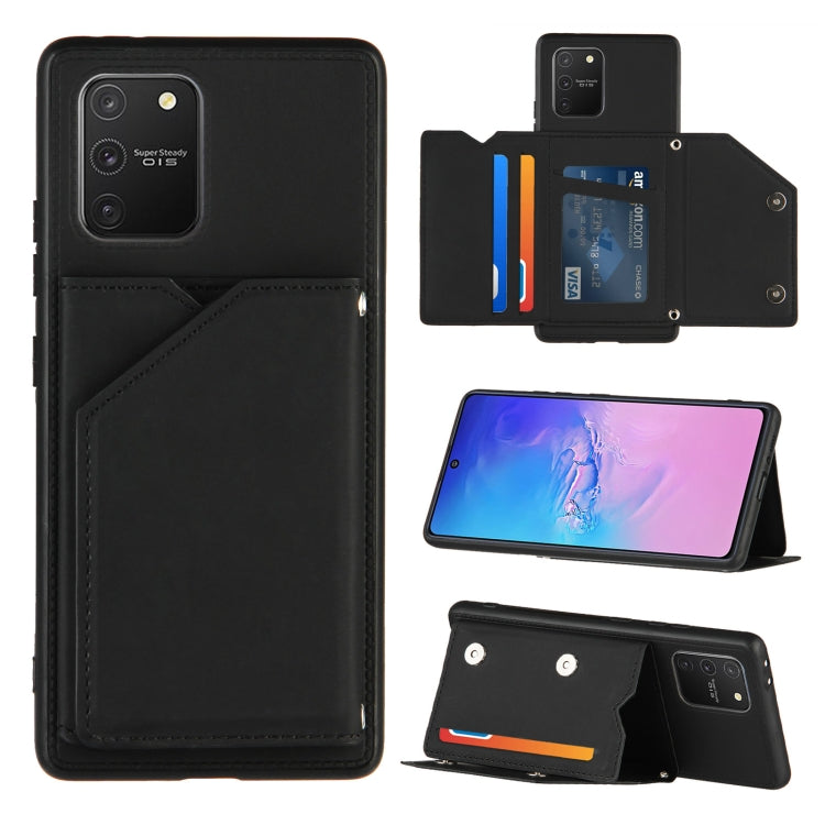 Skin Feel PU + TPU + PC Back Cover Shockproof Case with Card Slots & Holder & Photo Frame, For Samsung Galaxy A20 & A30, For Samsung Galaxy A31, For Samsung Galaxy A51, For Samsung Galaxy M51, For Samsung Galaxy M80s & A91, For Samsung Galaxy S20+