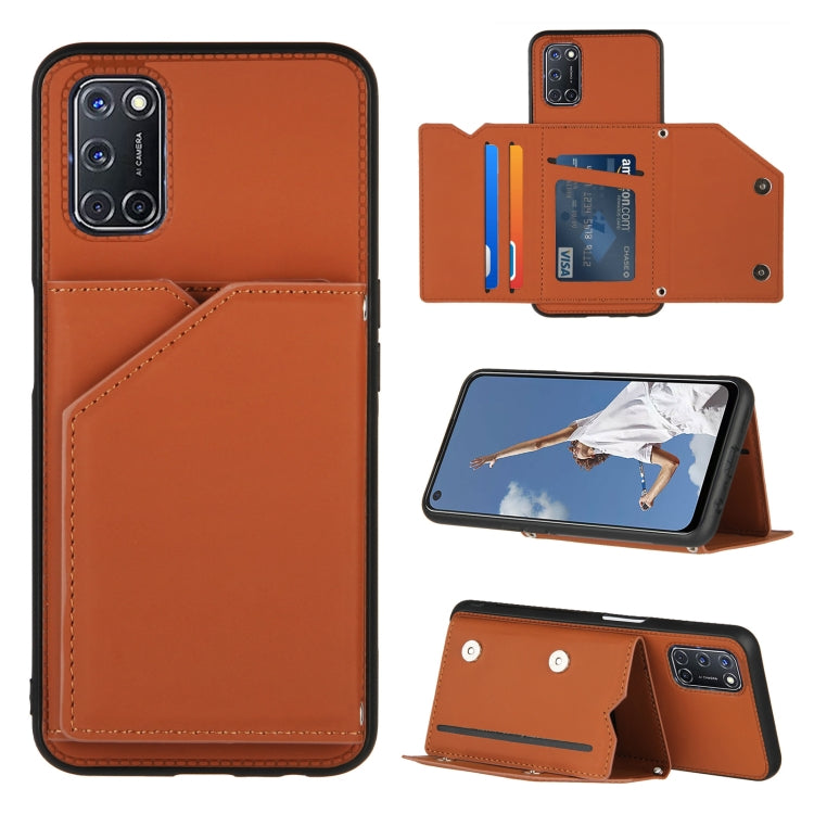 Skin Feel PU + TPU + PC Back Cover Shockproof Case with Card Slots & Holder & Photo Frame, For OPPO A9 2020, For OPPO A52 & A72 & A92, For OPPO A53, For OPPO F17, For OPPO F17 Pro & A93, For OPPO Realme 6, For OPPO Realme C3, For Huawei P30 Pro        ...