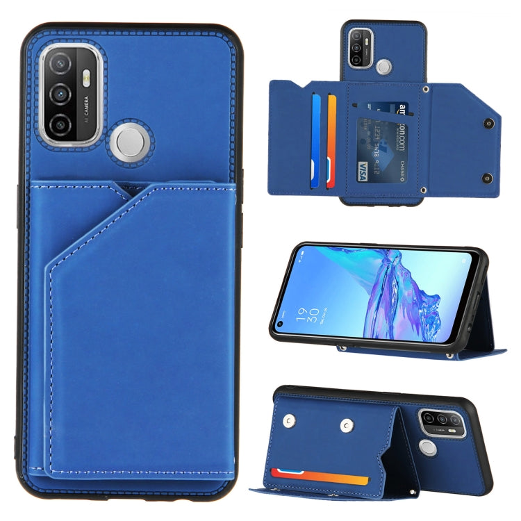 Skin Feel PU + TPU + PC Back Cover Shockproof Case with Card Slots & Holder & Photo Frame, For OPPO A9 2020, For OPPO A52 & A72 & A92, For OPPO A53, For OPPO F17, For OPPO F17 Pro & A93, For OPPO Realme 6, For OPPO Realme C3, For Huawei P30 Pro        ...