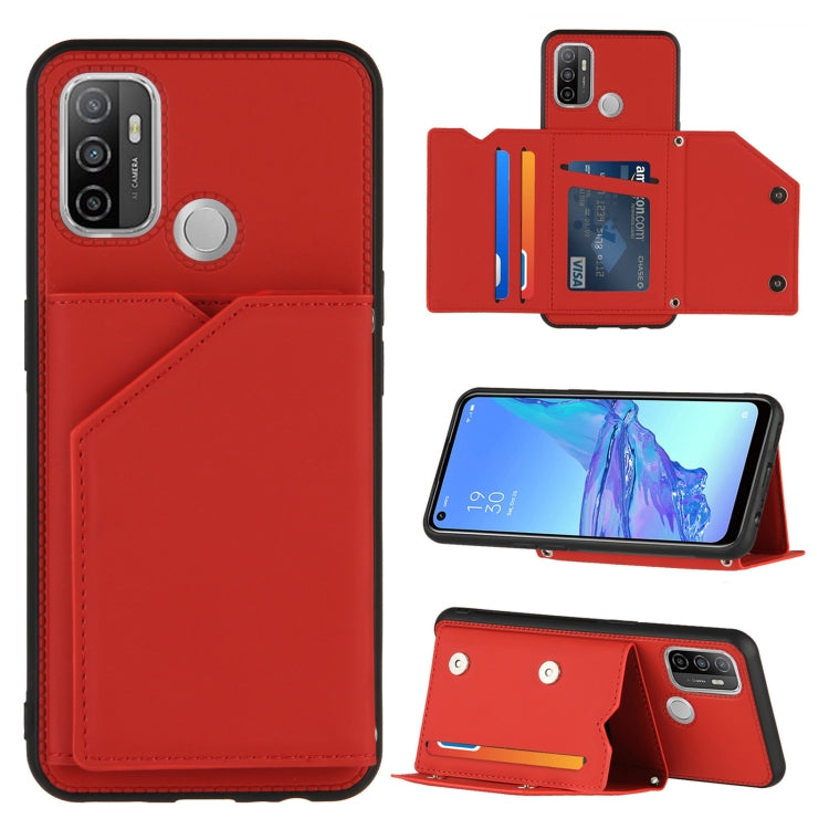 Skin Feel PU + TPU + PC Back Cover Shockproof Case with Card Slots & Holder & Photo Frame, For OPPO A9 2020, For OPPO A52 & A72 & A92, For OPPO A53, For OPPO F17, For OPPO F17 Pro & A93, For OPPO Realme 6, For OPPO Realme C3, For Huawei P30 Pro        ...