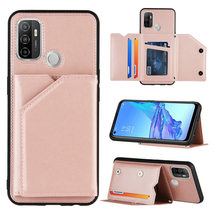 Skin Feel PU + TPU + PC Back Cover Shockproof Case with Card Slots & Holder & Photo Frame, For OPPO A9 2020, For OPPO A52 & A72 & A92, For OPPO A53, For OPPO F17, For OPPO F17 Pro & A93, For OPPO Realme 6, For OPPO Realme C3, For Huawei P30 Pro        ...
