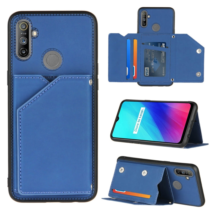 Skin Feel PU + TPU + PC Back Cover Shockproof Case with Card Slots & Holder & Photo Frame, For OPPO A9 2020, For OPPO A52 & A72 & A92, For OPPO A53, For OPPO F17, For OPPO F17 Pro & A93, For OPPO Realme 6, For OPPO Realme C3, For Huawei P30 Pro        ...