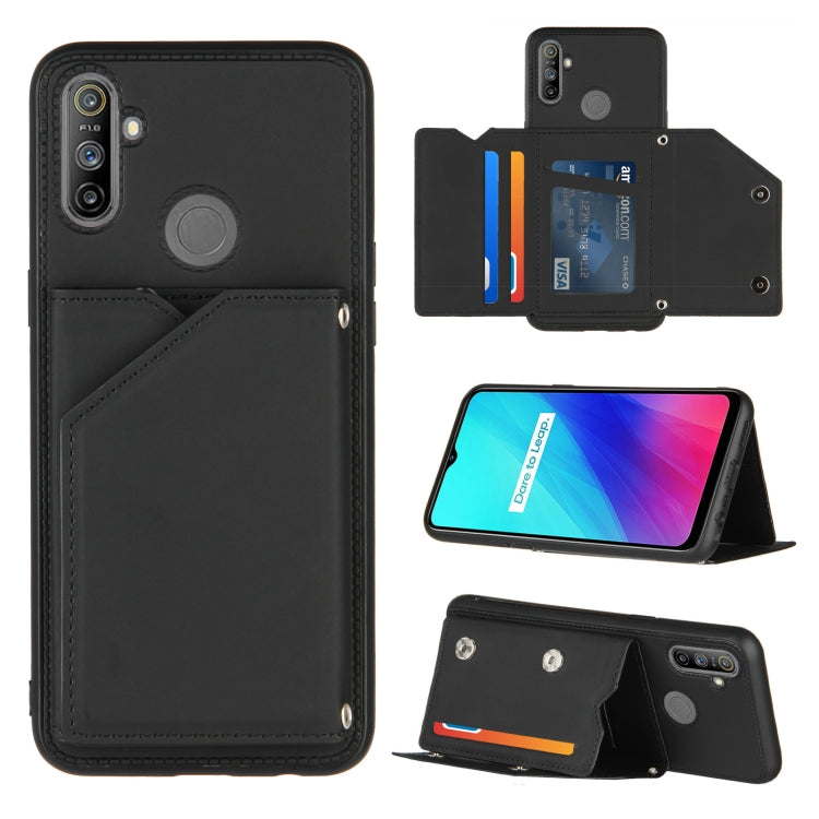 Skin Feel PU + TPU + PC Back Cover Shockproof Case with Card Slots & Holder & Photo Frame, For OPPO A9 2020, For OPPO A52 & A72 & A92, For OPPO A53, For OPPO F17, For OPPO F17 Pro & A93, For OPPO Realme 6, For OPPO Realme C3, For Huawei P30 Pro        ...