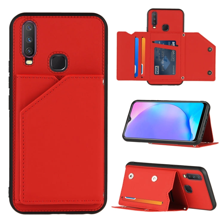 Skin Feel PU + TPU + PC Back Cover Shockproof Case with Card Slots & Holder & Photo Frame, For OPPO A9 2020, For OPPO A52 & A72 & A92, For OPPO A53, For OPPO F17, For OPPO F17 Pro & A93, For OPPO Realme 6, For OPPO Realme C3, For Huawei P30 Pro        ...